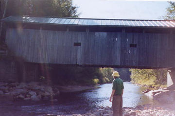 Tom and the Morgan Bridge. Photo by Liz Keating, September 21, 2005